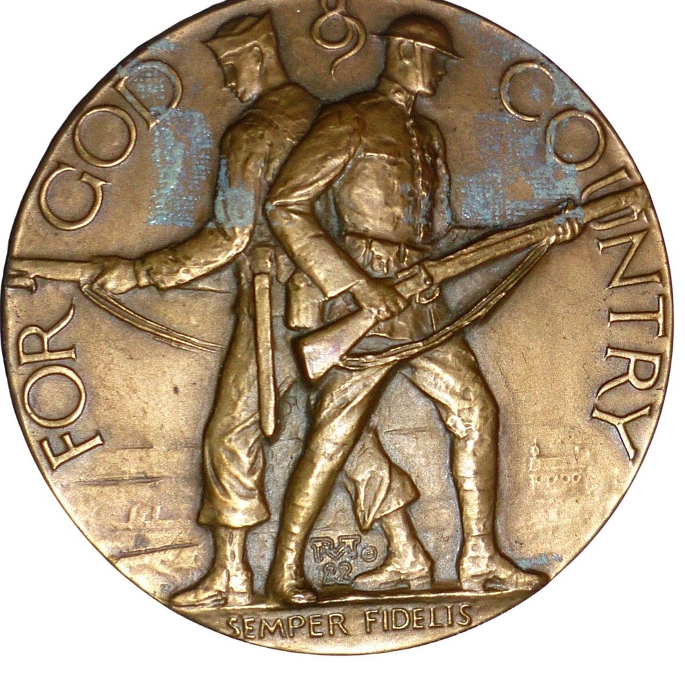 1922 American Legion School Award Medal Bronze R. Tait McKenzie 3" Table Medal